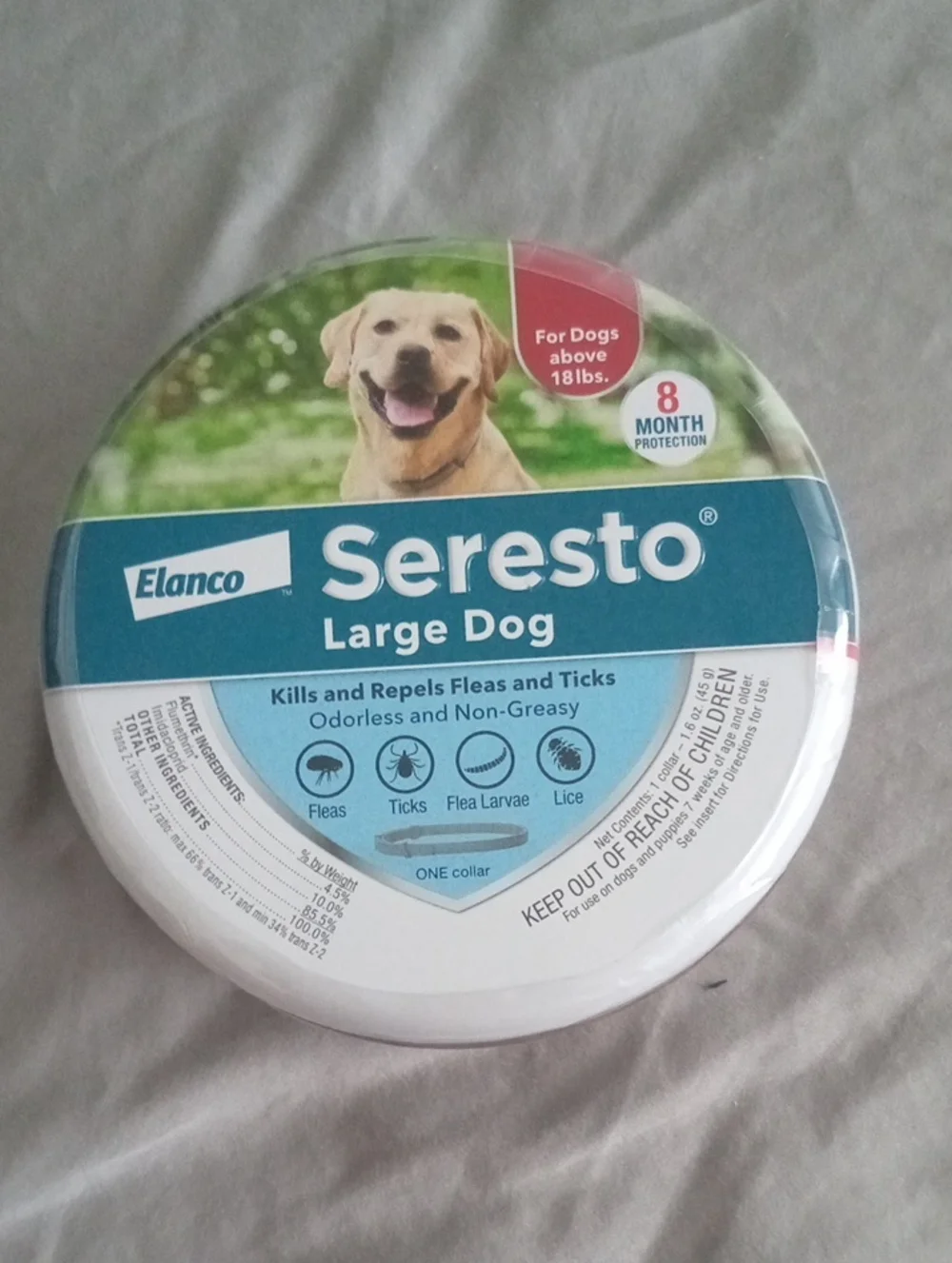 Elan Seresto Large Dog Flea & Tick Collar - Blue/White